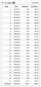 Vancouver Marathon splits