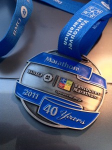 BMO Vancouver Marathon Medals