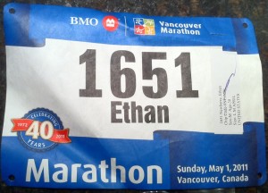 Bib Number Vancouver Marathon