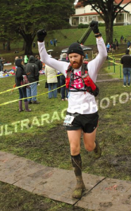 Crossing the finish line of TNF 50k